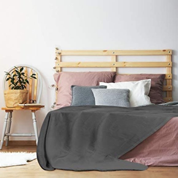 Luxury Cotton Blanket Grey Twin - Picture 5 of 6